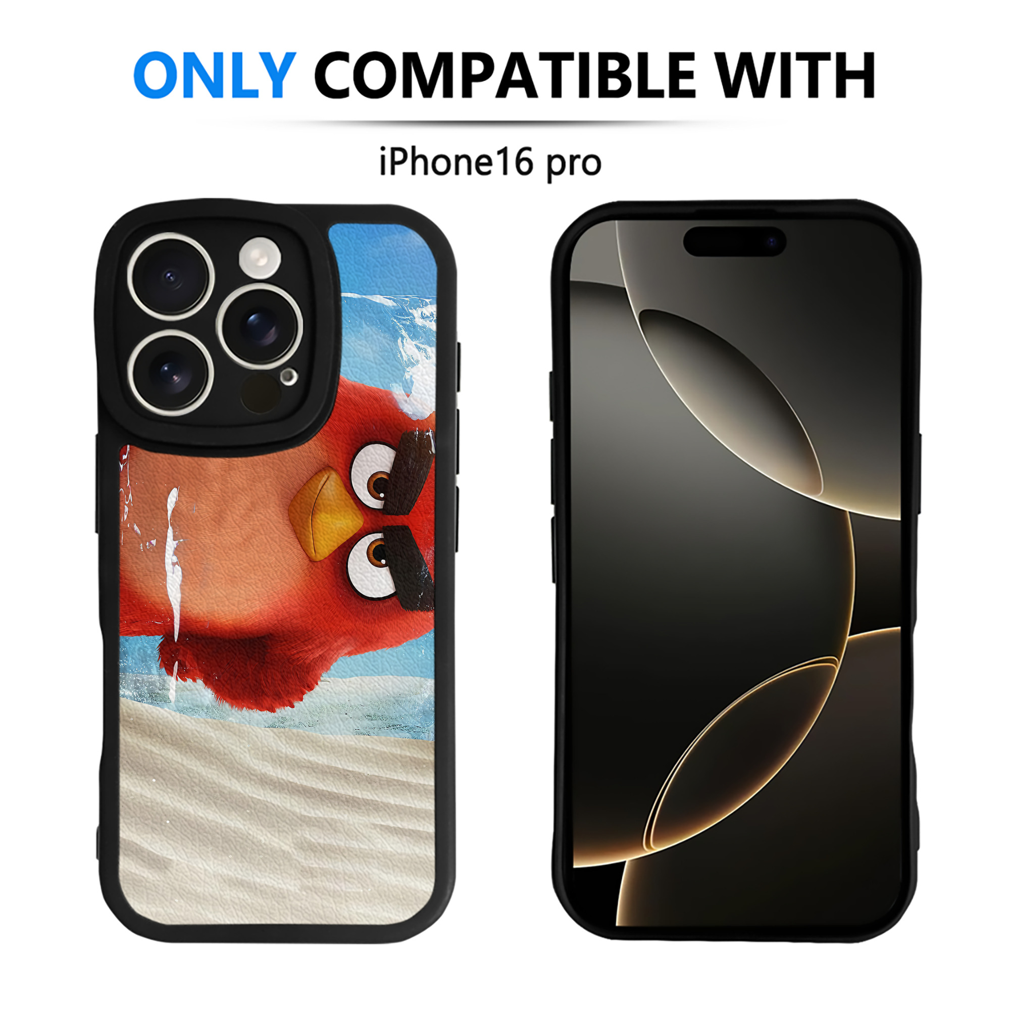 （画像用） Angry Birds アングリーバード 【iPhone 16シリーズ対応】シリコンスマホケース（レザー調） 材質：シリコン